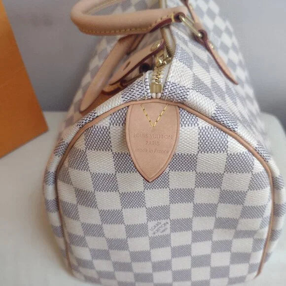 DISCONTINUED Like-NEW  Louis Vuitton DA Speedy 30💙🤍 - Picture 9 of 16
